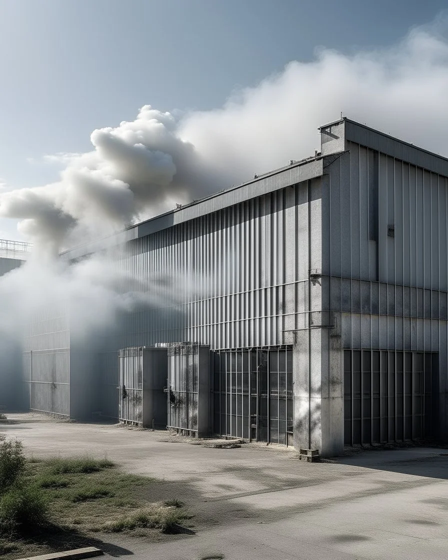 A gray facility with noxious smoke painted by Xul Solar