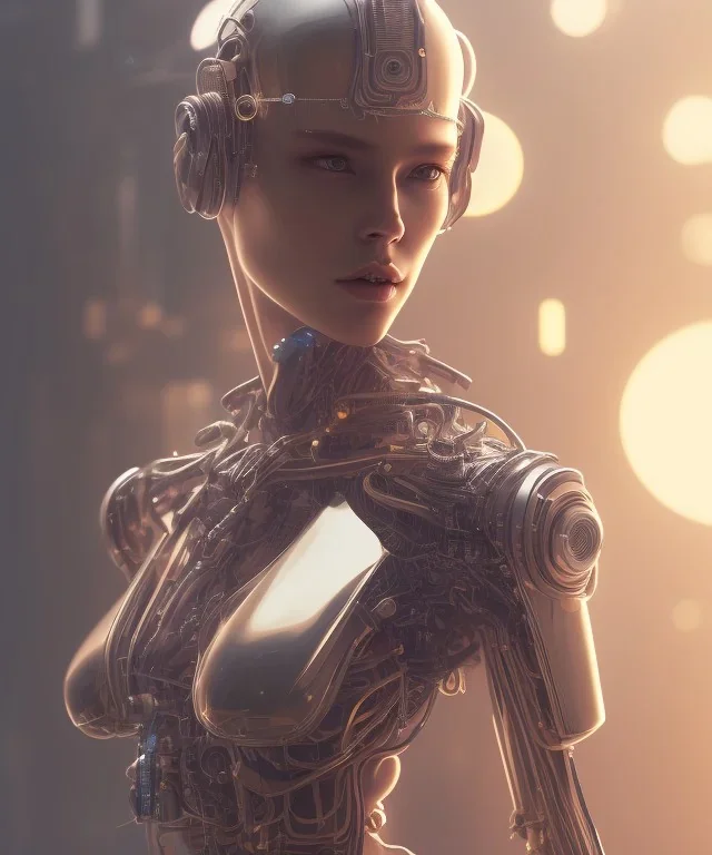 ultra detailed, mechanical cyberpunk female android, looking into the camera, intricate, elegant, super highly detailed, professional digital painting, artstation, concept art, smooth, sharp focus, no blur, no dof, extreme illustration, unreal engine 5, photorealism, 8k, cinematic, art by artgerm and greg rutkowski and alphonse mucha and loish and wlop