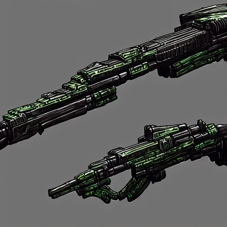 Alien rifle that shoots tentacles to pull the enemy closer