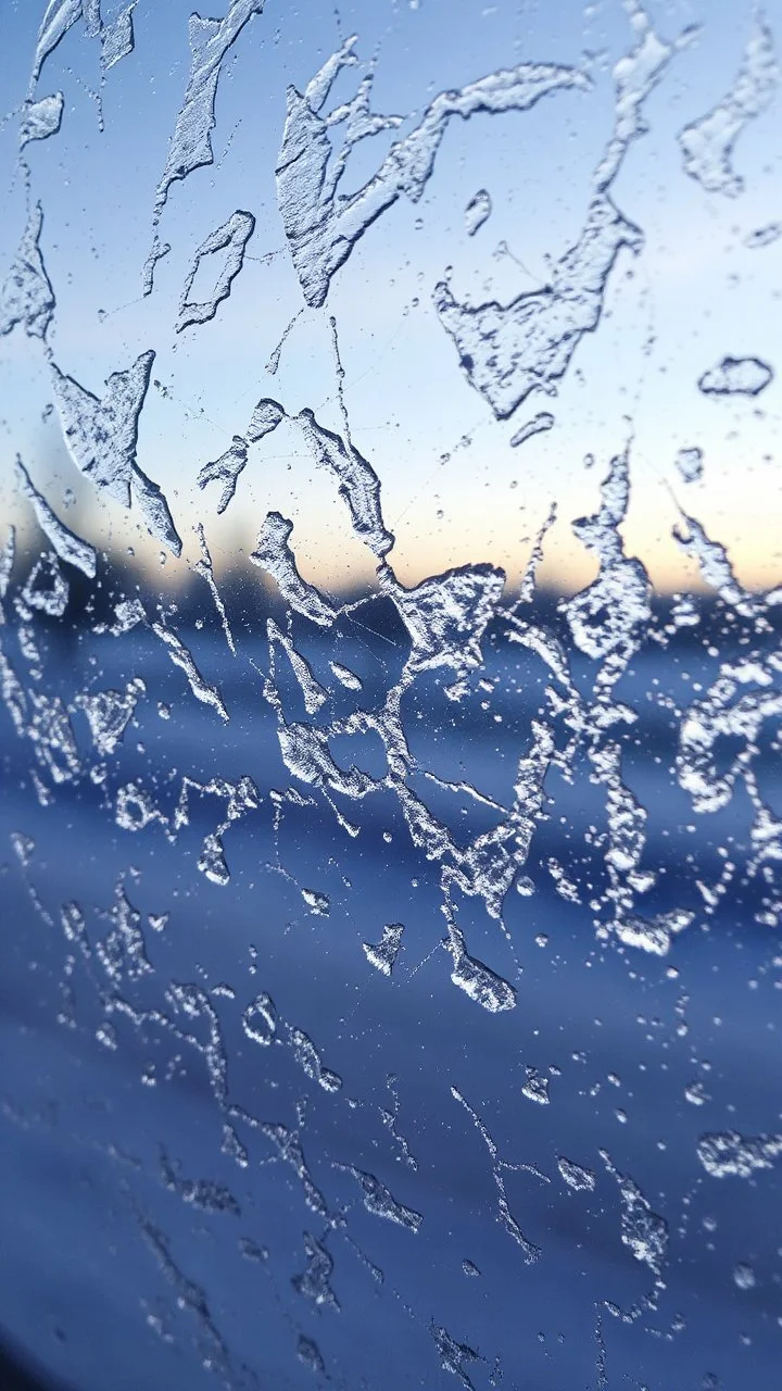 ice frost on glass