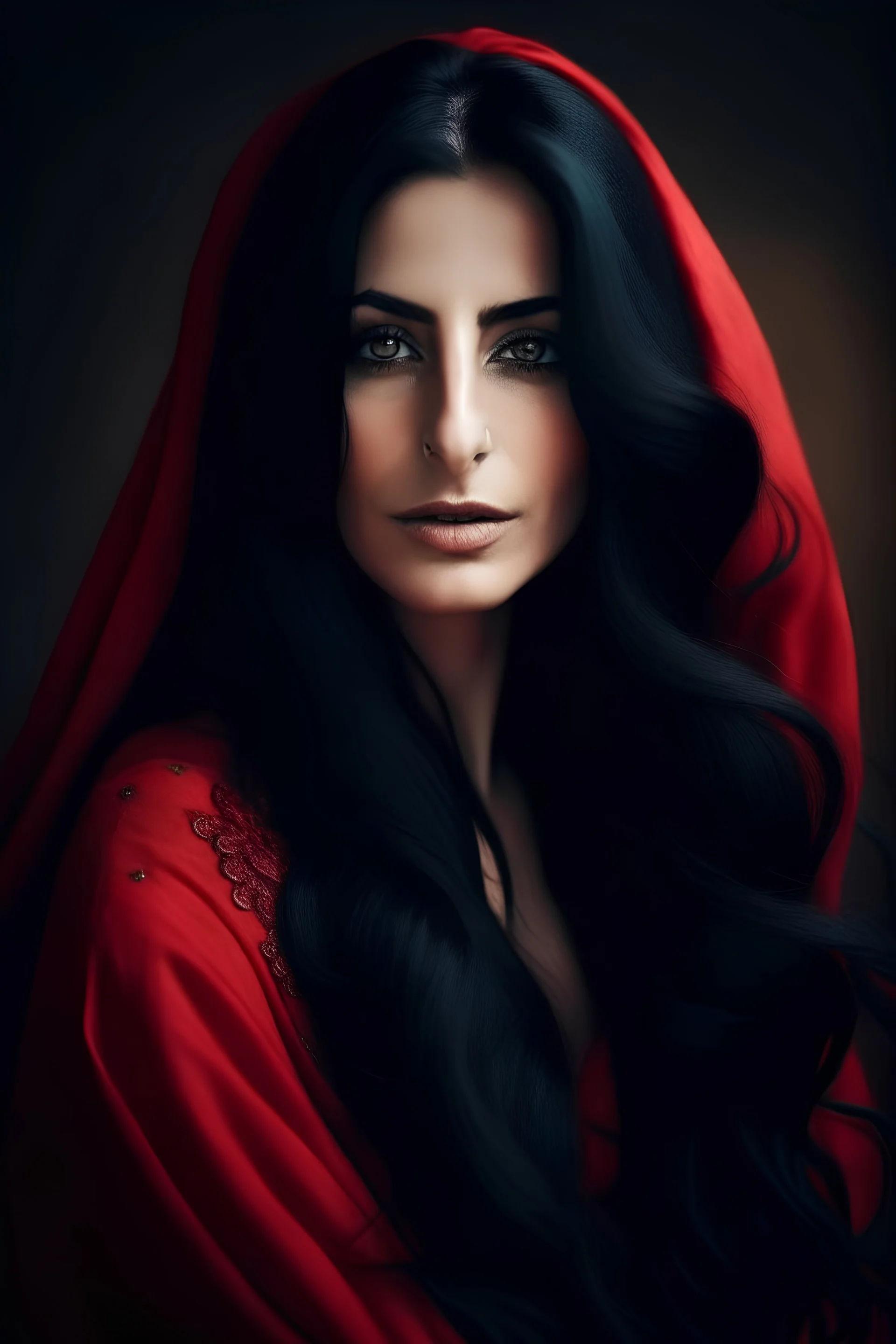 portrait of a beautiful arabic woman wit...