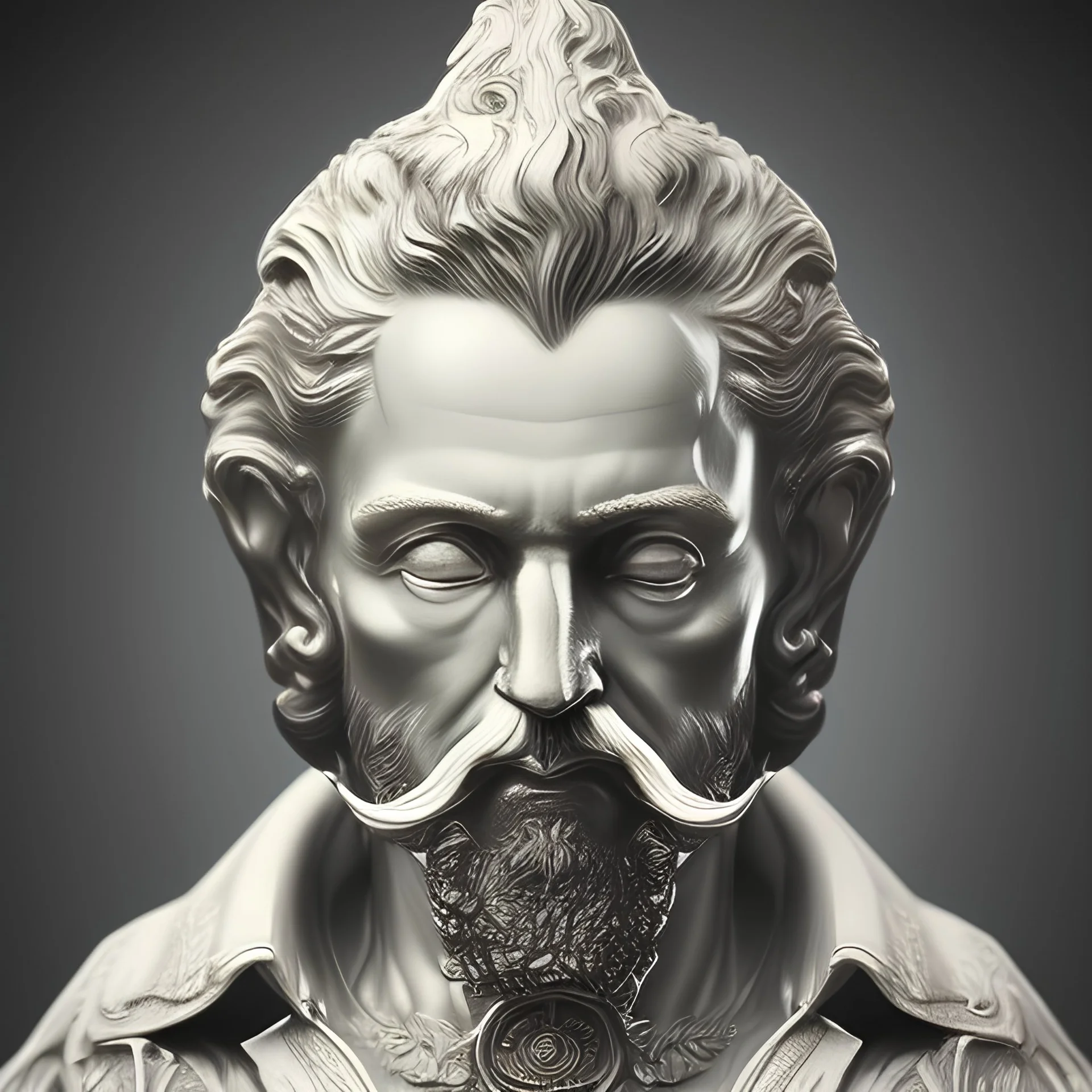 vintage style of statue thinking