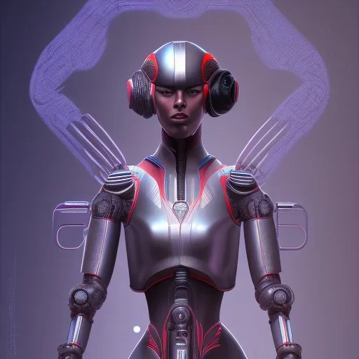 Akhenaten cyberpunk, full body, robocop, Egypt background