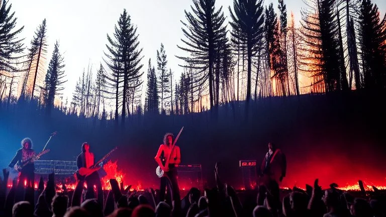 arcade fire concert, wildfires, quebec, festival