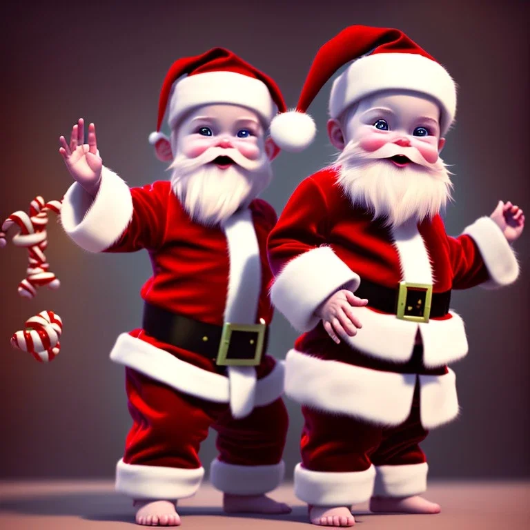 cute baby santa, octane render, high detail, SSJ