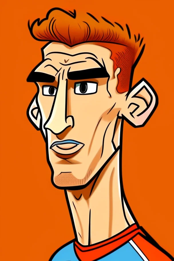 Virgil van Dyck Dutch soccer player 2d cartoon