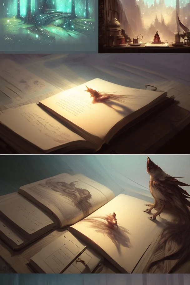 Large Pop-up Story Book Laying Open on a table with a Beautiful Fantasy Storybook tale Castle dof fantasy oil on canvas 4k beautiful poster award winning fantastic view very cute matte background cinematic postprocessing acrylic art pencil sketch Jean-Baptiste Monge Ink Watercolor painting patchwork Sparkles Trending on Artstation HQ dappled lighting paper patchwork