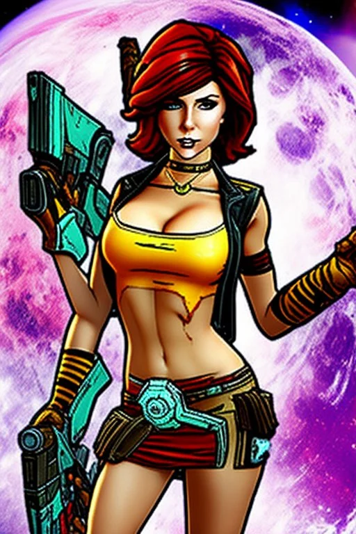 Lauren Phillips cosplaying as Lilith from Borderlands