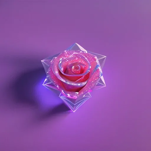 transparent multicolor crystal rose