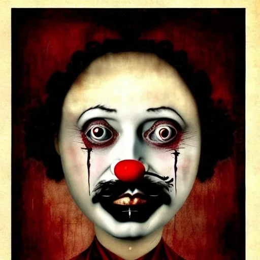 Edgar Allen Poe sad clown face CATRIN WELZ-STEIN