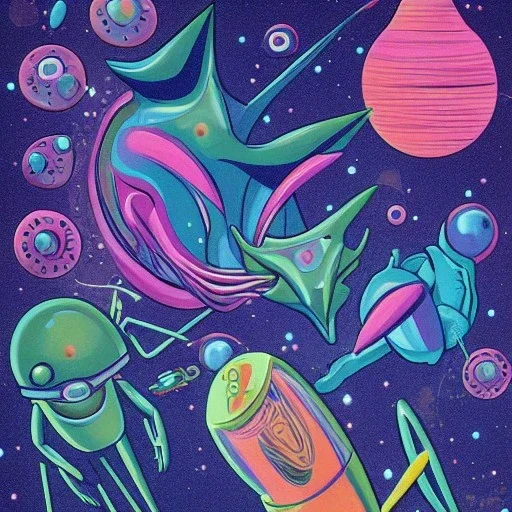 Cosmic Plankton by Sempé