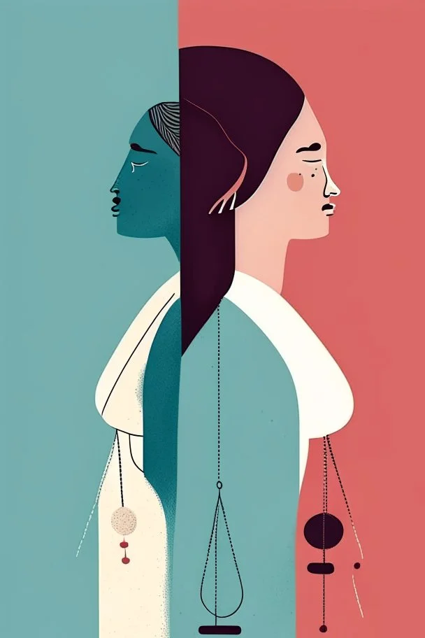 Illustration about gender equality for women