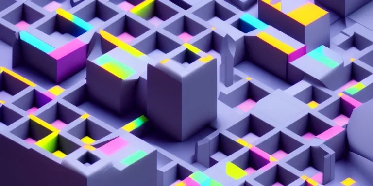 grey 3D colorful geometric installation, simplistic, studio lighting, C4D, 16k, Behance, Artstation, centered, top down camera, vibrant