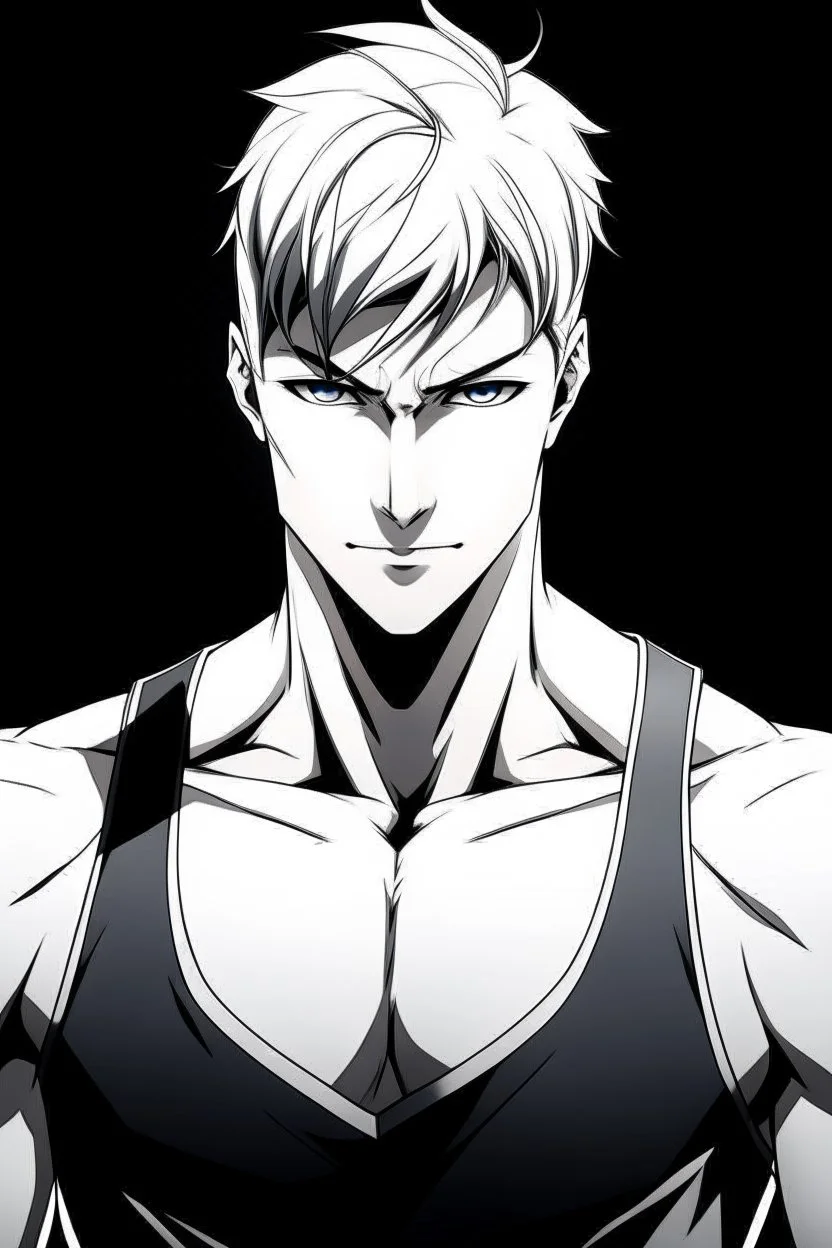 Exactly the same photo but wearing a white superhero suit