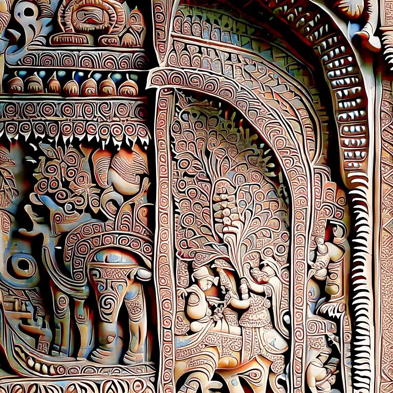 Most detailed intricate painting relief