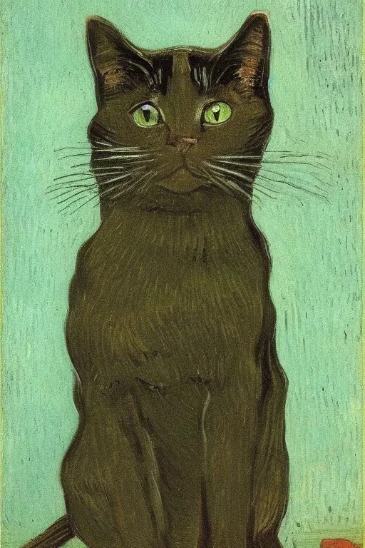 Portrait of a cat by Van Gogh