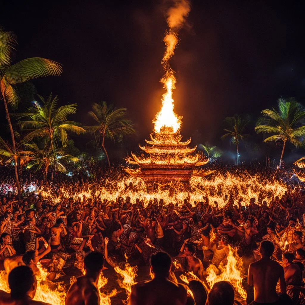 A Scene from a Kecak Dance