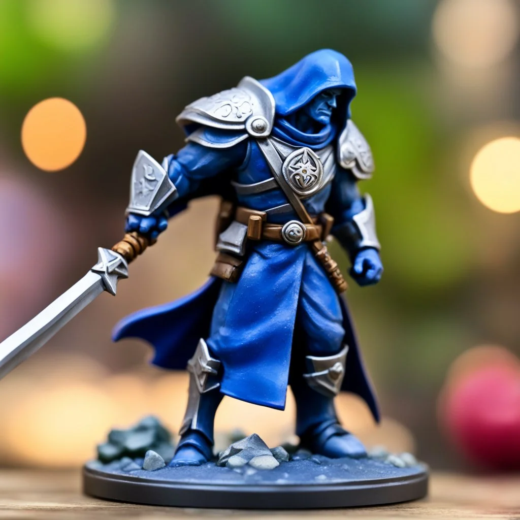 bokeh photo of hero forge model; Metal miniature is part of the Heinz Stargazer set from Reaper Miniatures. Sculpted by John Winter.