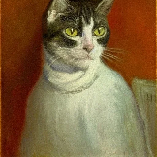 Portrait of cat by monet