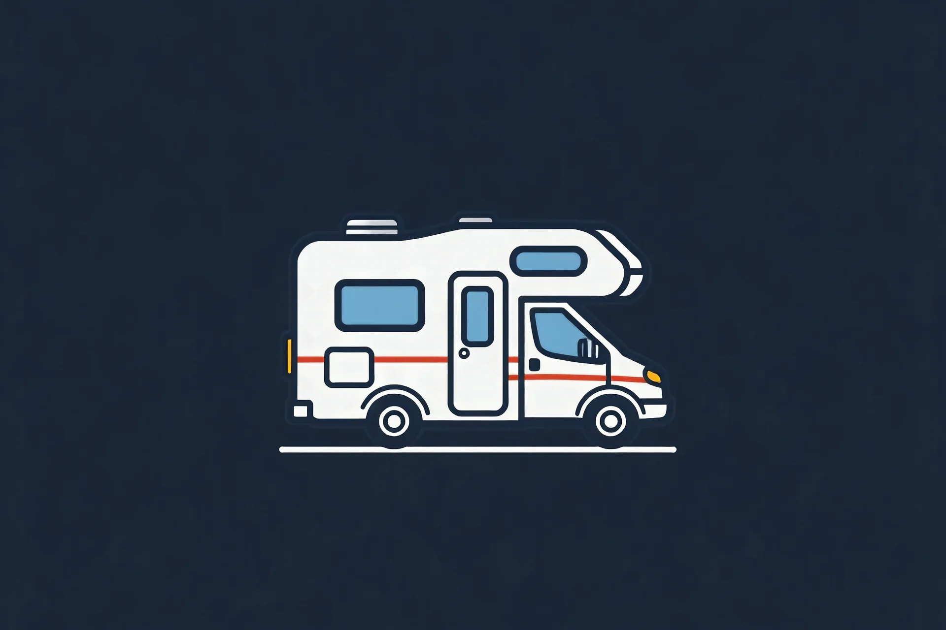 Motor Home Solid Icon Design with Editable Stroke. Suitable for Infographics, Web Pages, Mobile Apps, UI, UX, and GUI design.