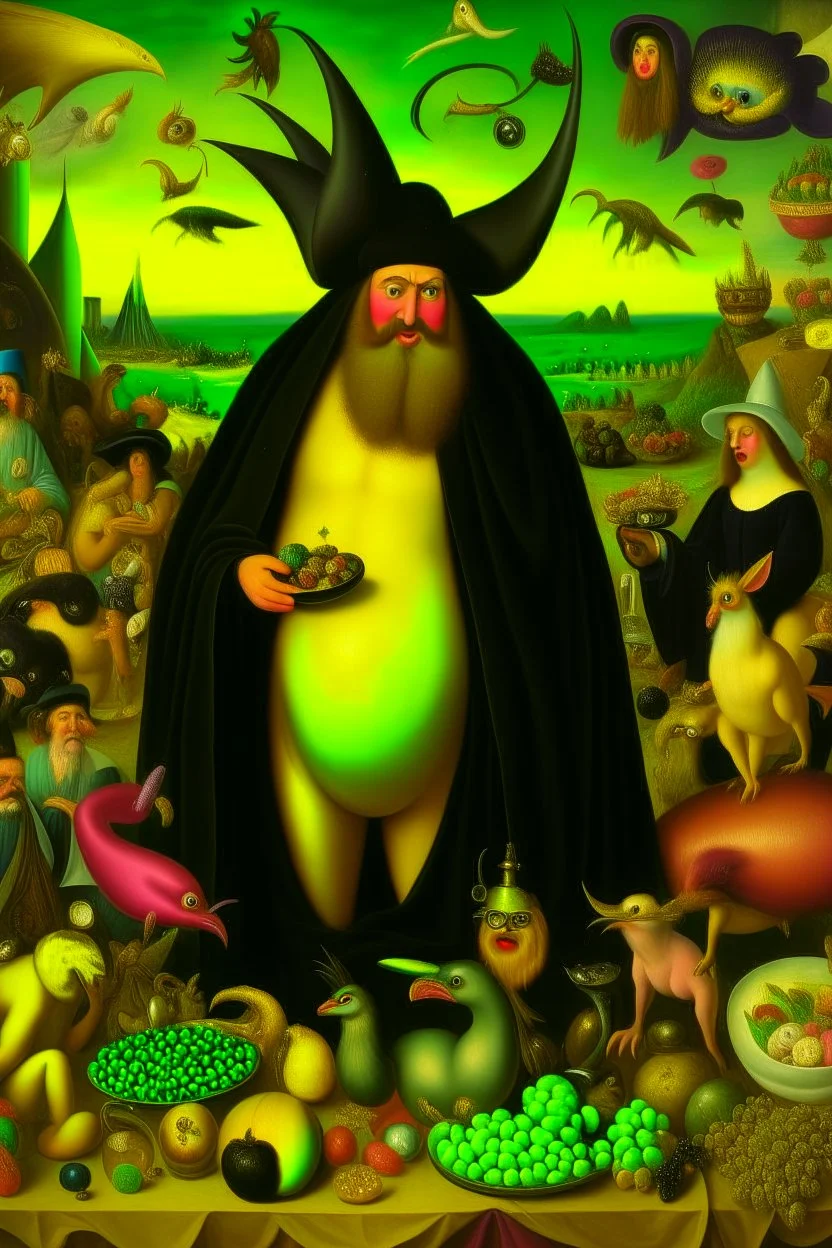 The modern ugly Rich greedy beast, Bosch painting style