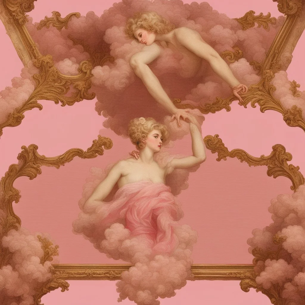 baroque art aesthetic pink