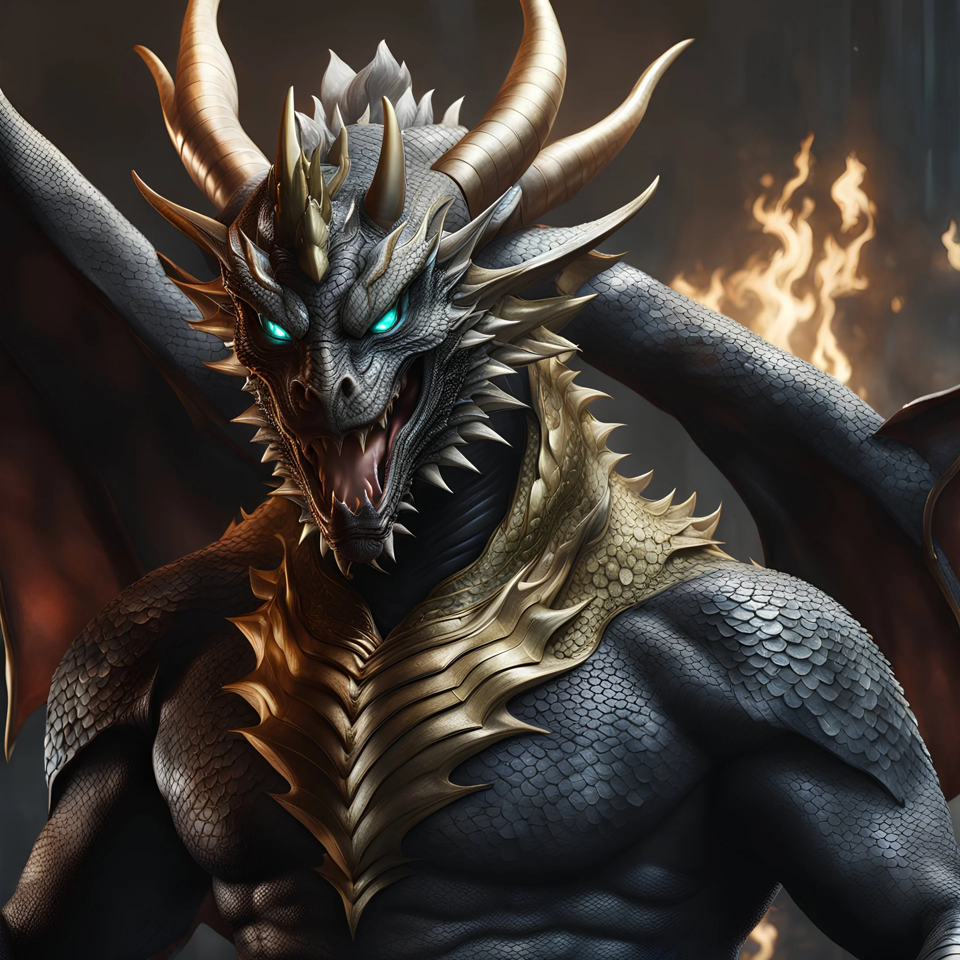 hyperdetailed, 4k, highres, Dragon man hybrid, semi-realistic art, masterpiece, perfect composition, ultra-realistic, 8k