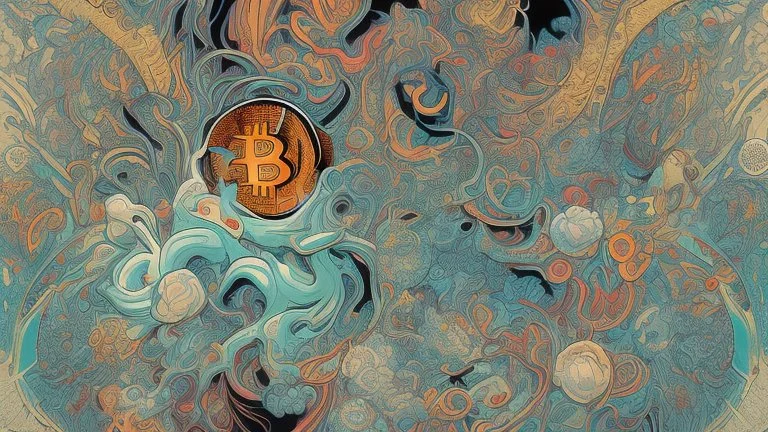 digital Bitcoin morning by james jean