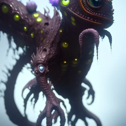 Cute fluid ink creature, big black eyes, unreal engine 5, 8k resolution, photorealistic, ultra detailed, by greg rutowski