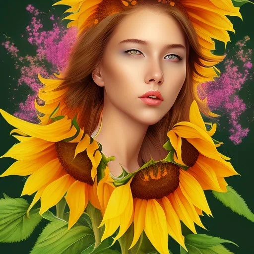 girl sunflower dance