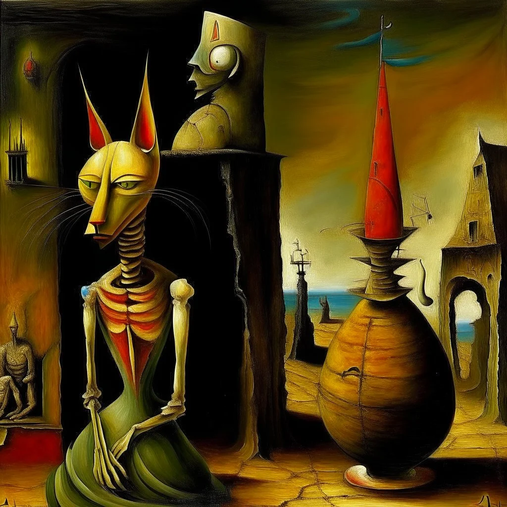 oil painting, Yves Tanguy, Giorgio de Chirico