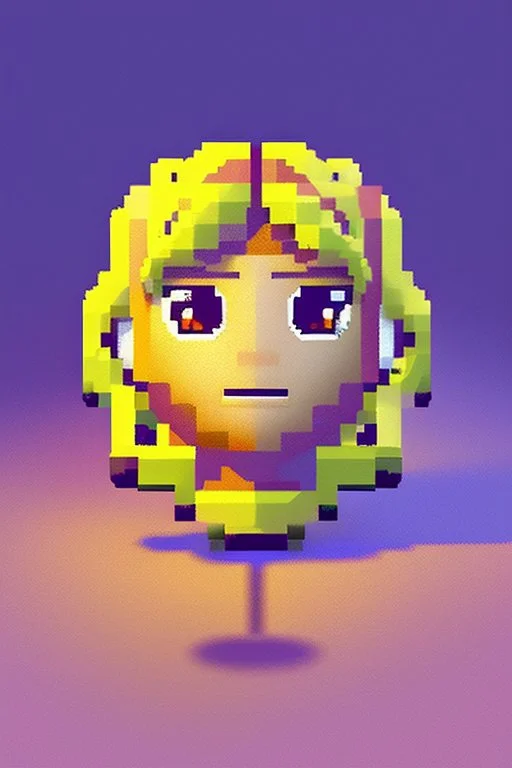 A tiny work of art in the palm of your hand - a coin with the visage of a pixel art character.each contour chosen with care, this masterpiece the essence of retro gaming nostalgia in a single glance.theblocky design of the character's head is a testament to the beauty that can be found in simplicity