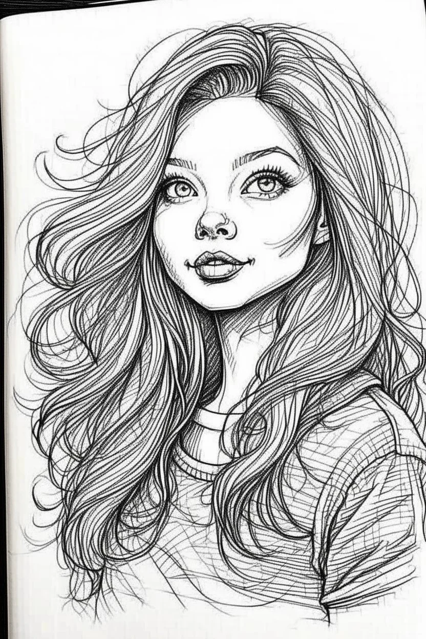 drawing sketches beautiful girl