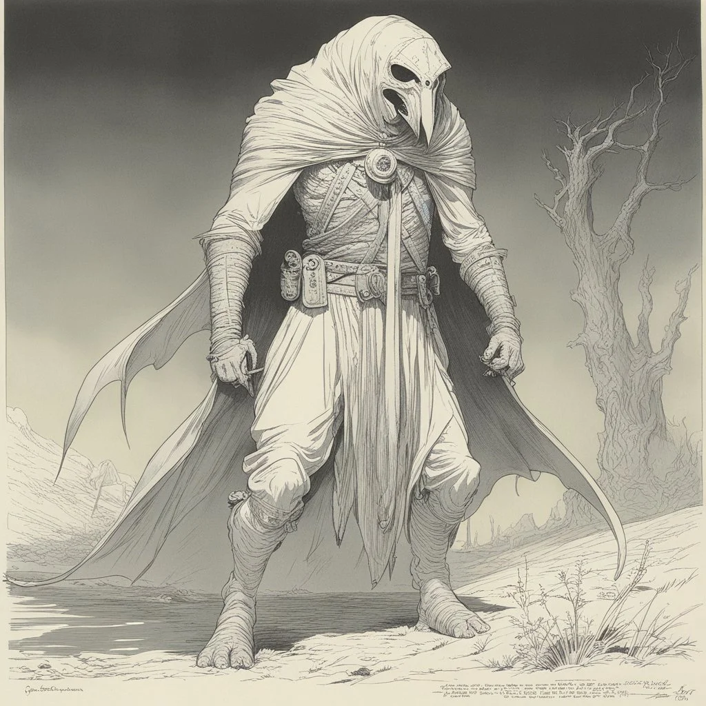 ConceptSheet: AD&D monster phantom stalker, with statistics [by Moebius]