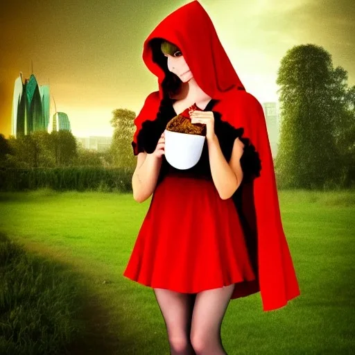 flirty red riding hood hungrily slurping my gherkin