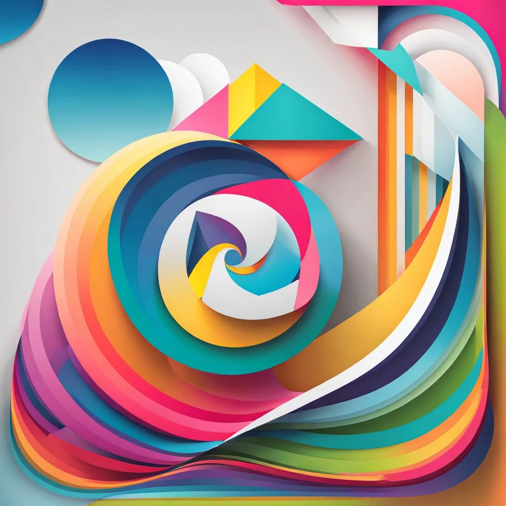 beautiful mockap graphic sifi ,colorful ,artistic, math