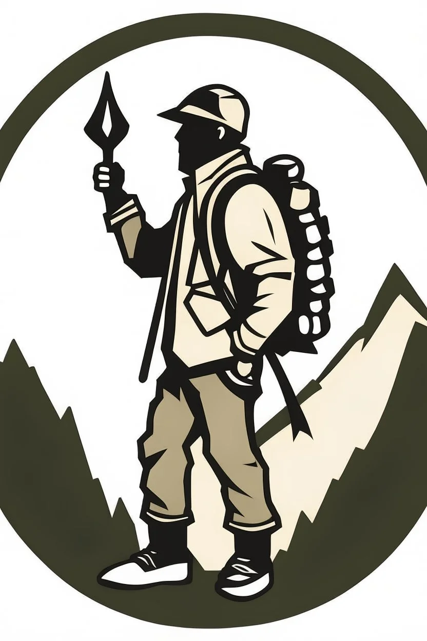 adventurer clip art simple two,tone