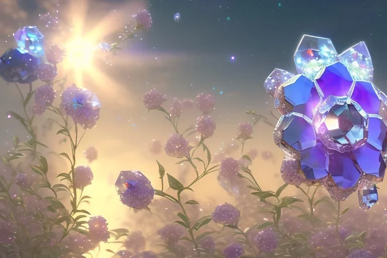 one big crystal subtle flower in a galactic ambiance of the sky, transparent petals, delicate colors, in the foreground, full of details, smooth, bright sunshine，soft light atmosphere, light effect，vaporwave colorful, concept art, smooth, extremely sharp detail, finely tuned detail, ultra high definition, 8 k, unreal engine 5, ultra sharp focus