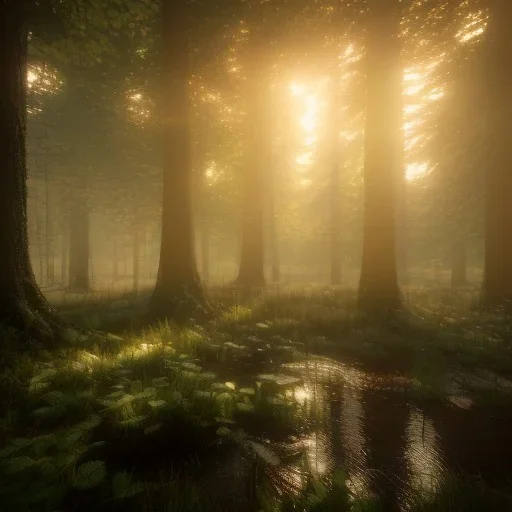 forest at dusk