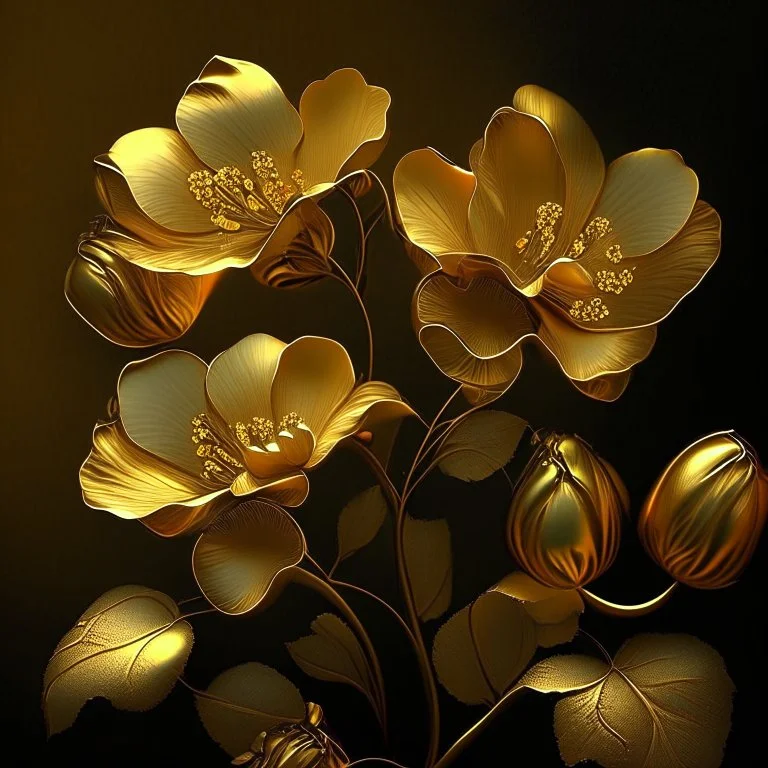 golden flowers