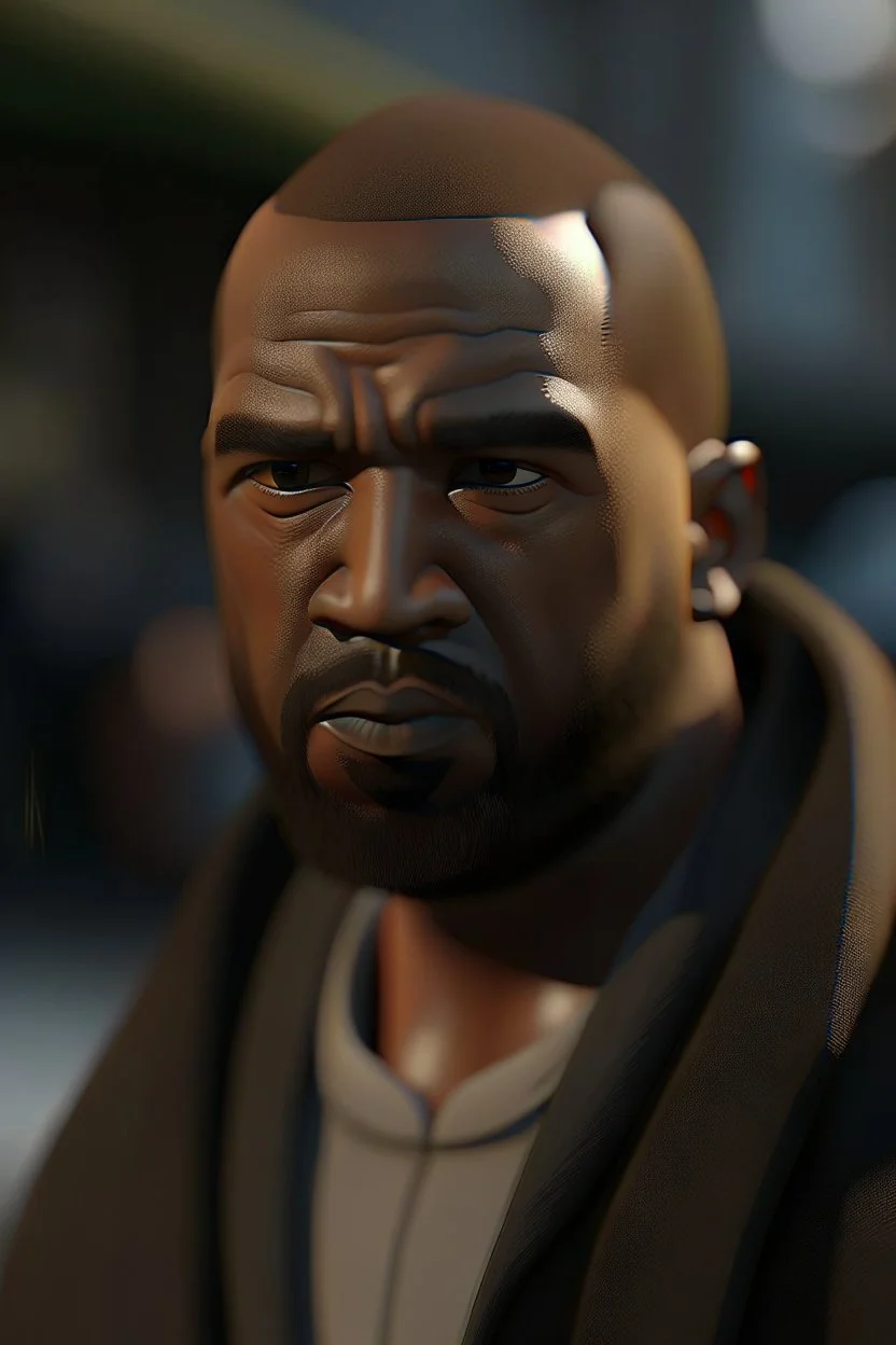 kanye west(Ye) , photo-realistic, shot on Hasselblad h6d-400c, zeiss prime lens, bokeh like f/0.8, tilt-shift lens 8k, high detail, smooth render, down-light, unreal engine 5, cinema 4d, HDR