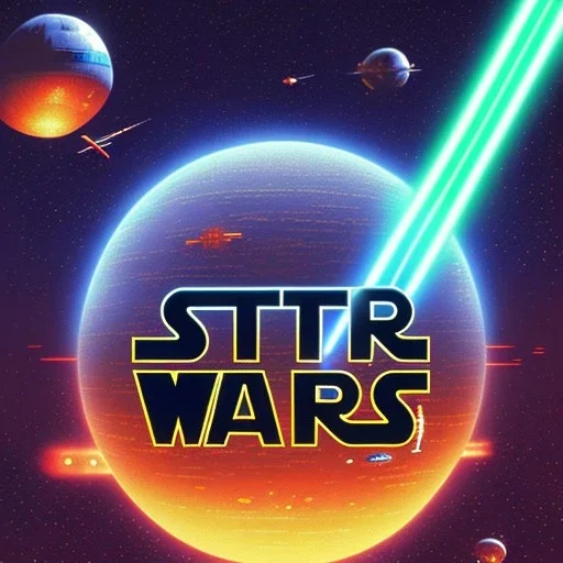 logo with only the letters 'STAR WARS', 128K