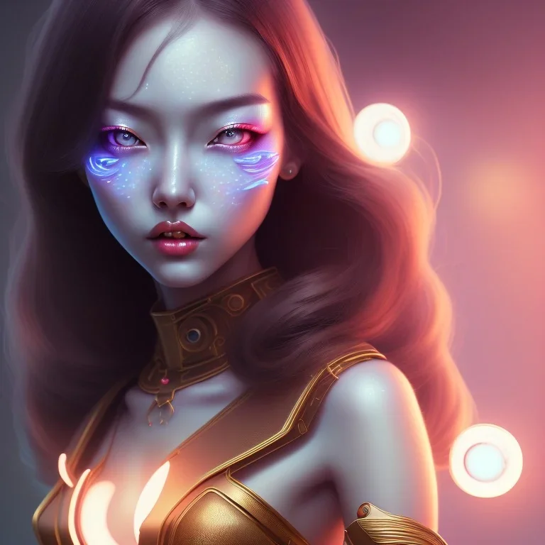 A pin up and beautiful fashion korean girl, glowing eyes, character art, art by artgerm, wlop, loish, ilya kuvshinov, hyperdetailed, 8 k realistic, symmetrical, global illumination, radiant light, frostbite 3 engine, cryengine, dof, trending on artstation, digital art, fantasy and detailed and intricate background