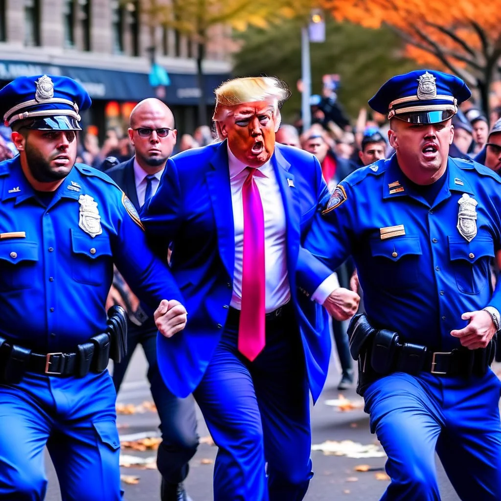 donald trump resisting arrest