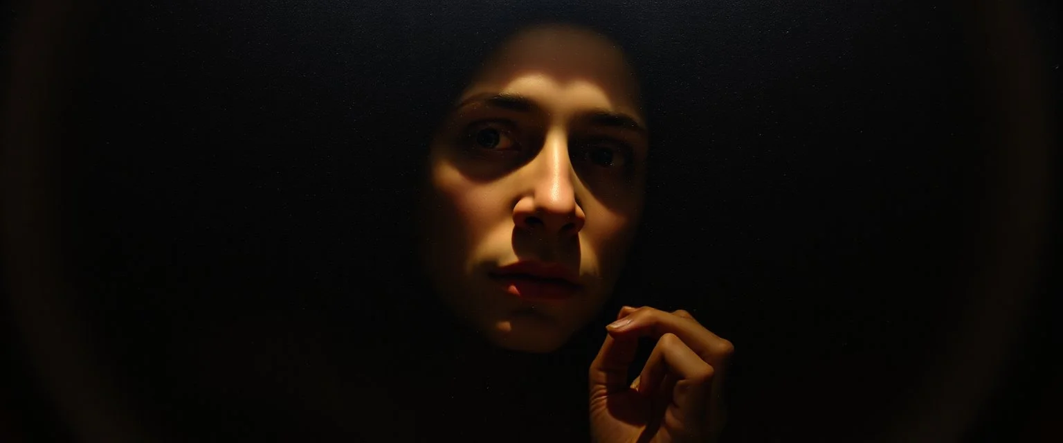 pin hole cam, master oil painting by Rembrandt,My child, my Fool, my mirror in the deep, The truths you seek are yours alone to keep. I am but echo, shadow, whispered name— You are the one who plays the greater game. The gods of old still hunger in the void, But you, Klein Moretti, cannot be destroyed. Not wholly. Not while one soul calls you friend, Not while this story races toward its end.