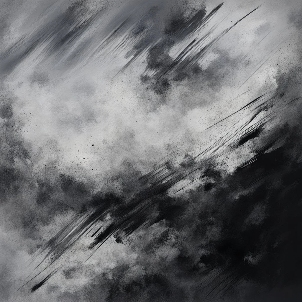 Hyper Realistic Aerial Grungy Dark-Grey Brush strokes on a dark rustic background with charcoals