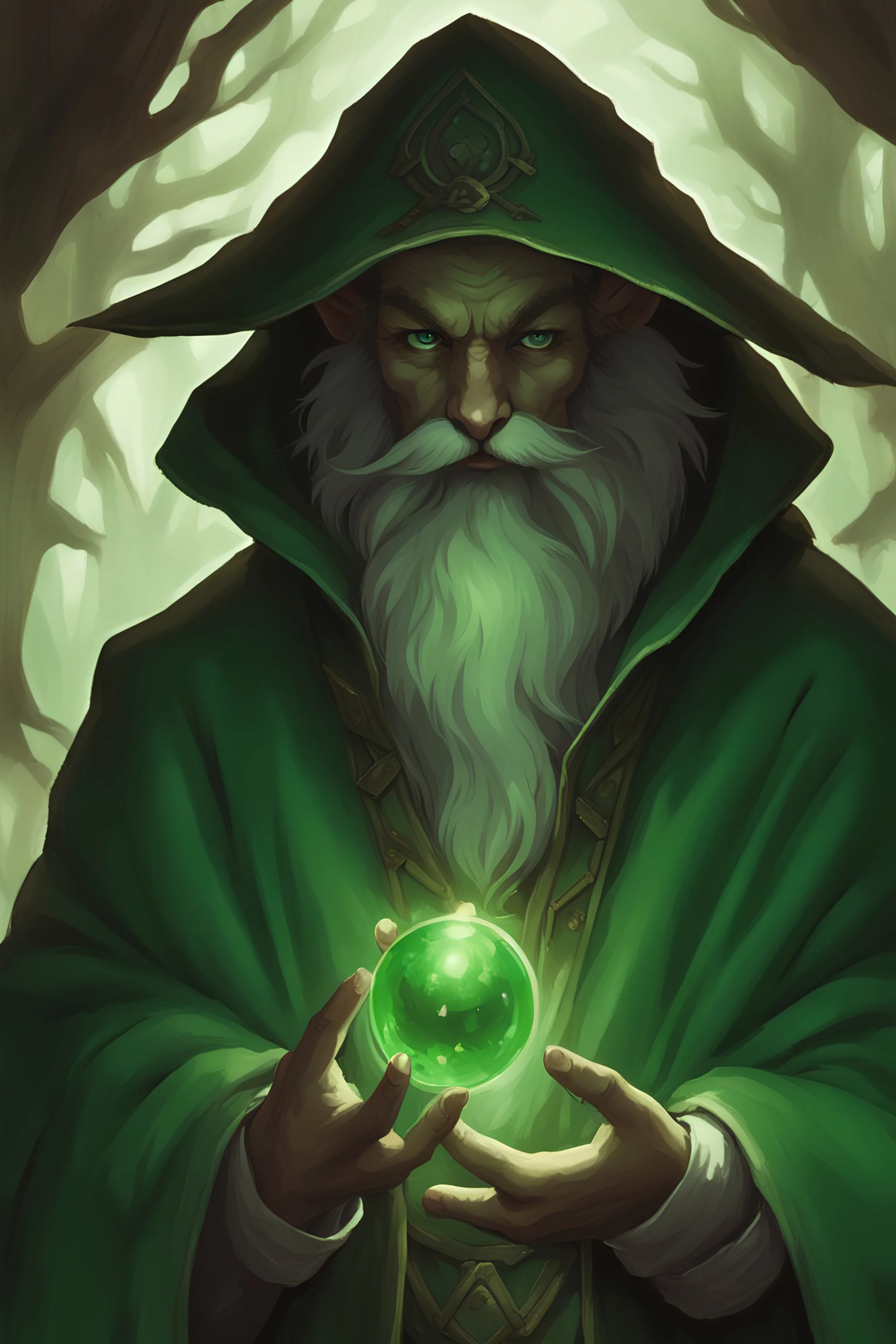 Male rabbitfolk with black fur and Hazel eyes wearing a emerald green robes in a fantasy setting, sorcerer of life