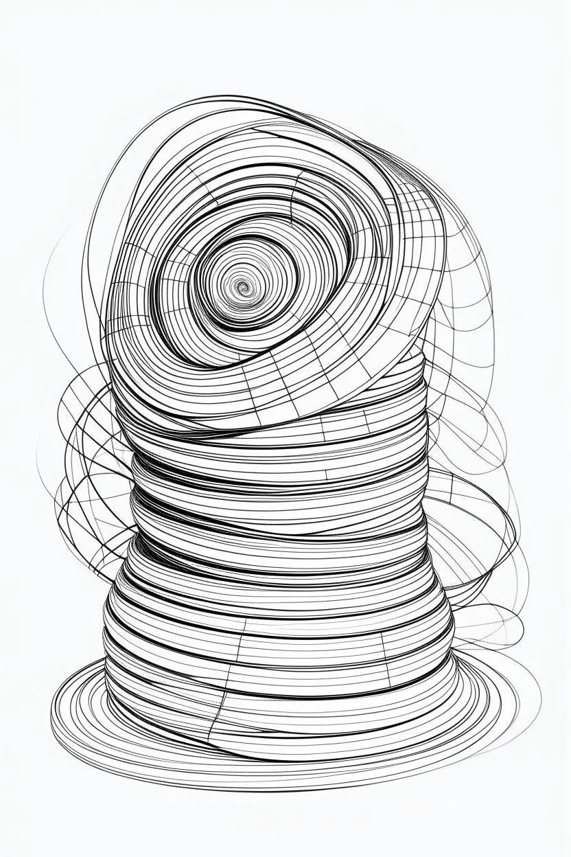 Outline art for coloring page OF SLINKY TOY WITH BOTH ENDS ON THE GROUND, coloring page, white background, Sketch style, only use outline, clean line art, white background, no shadows, no shading, no color, clear