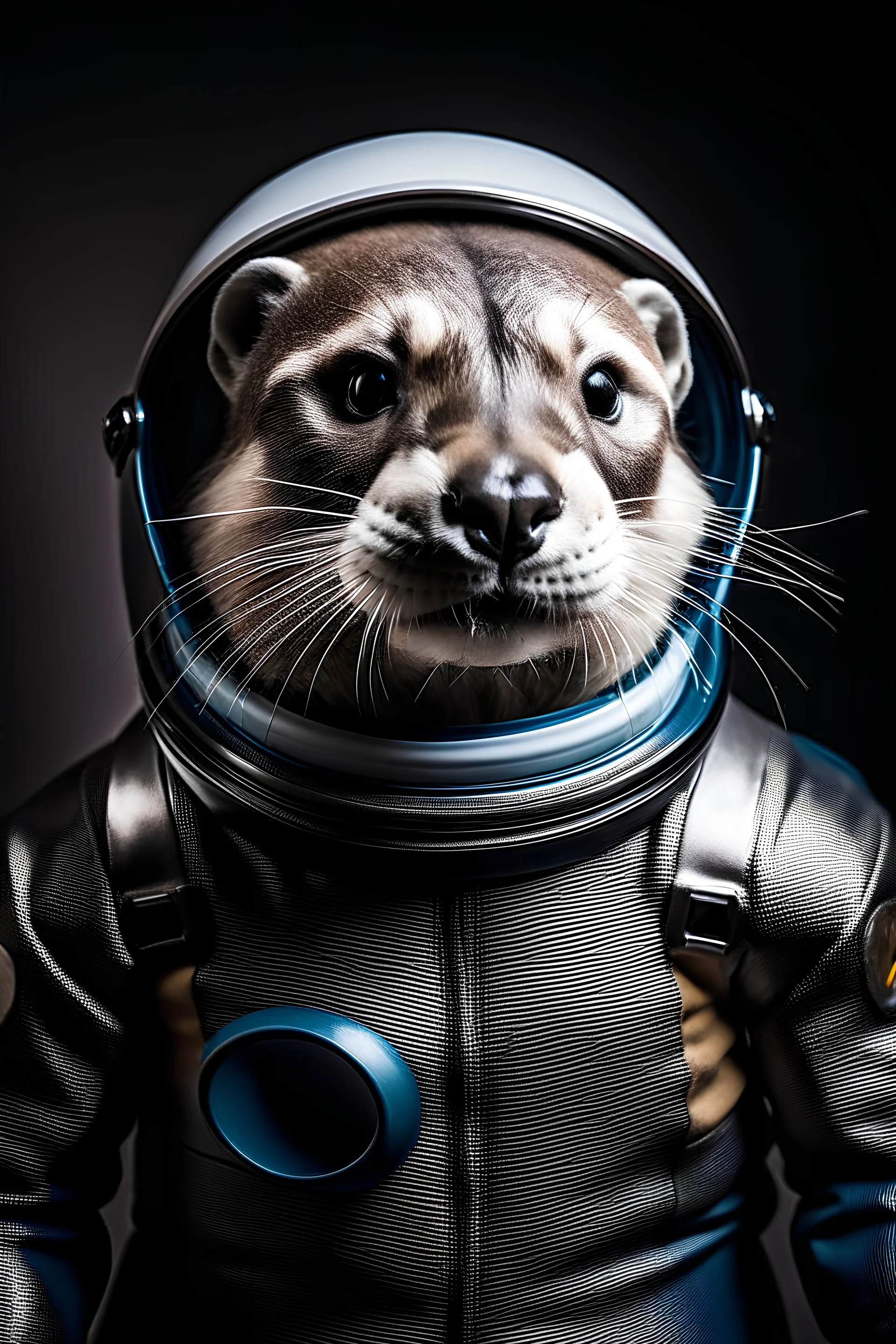 otter wearing a space suit