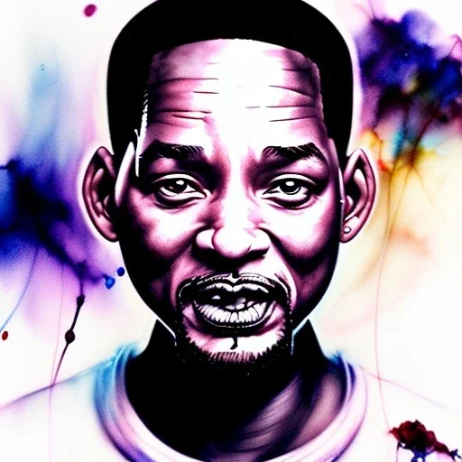 photorealistic will smith, watercolor illustration by <agnes cecile> <Yoji Shinkawa>, natural tones, ornate and intricate detail , soft smooth lighting, soft pastel colors,